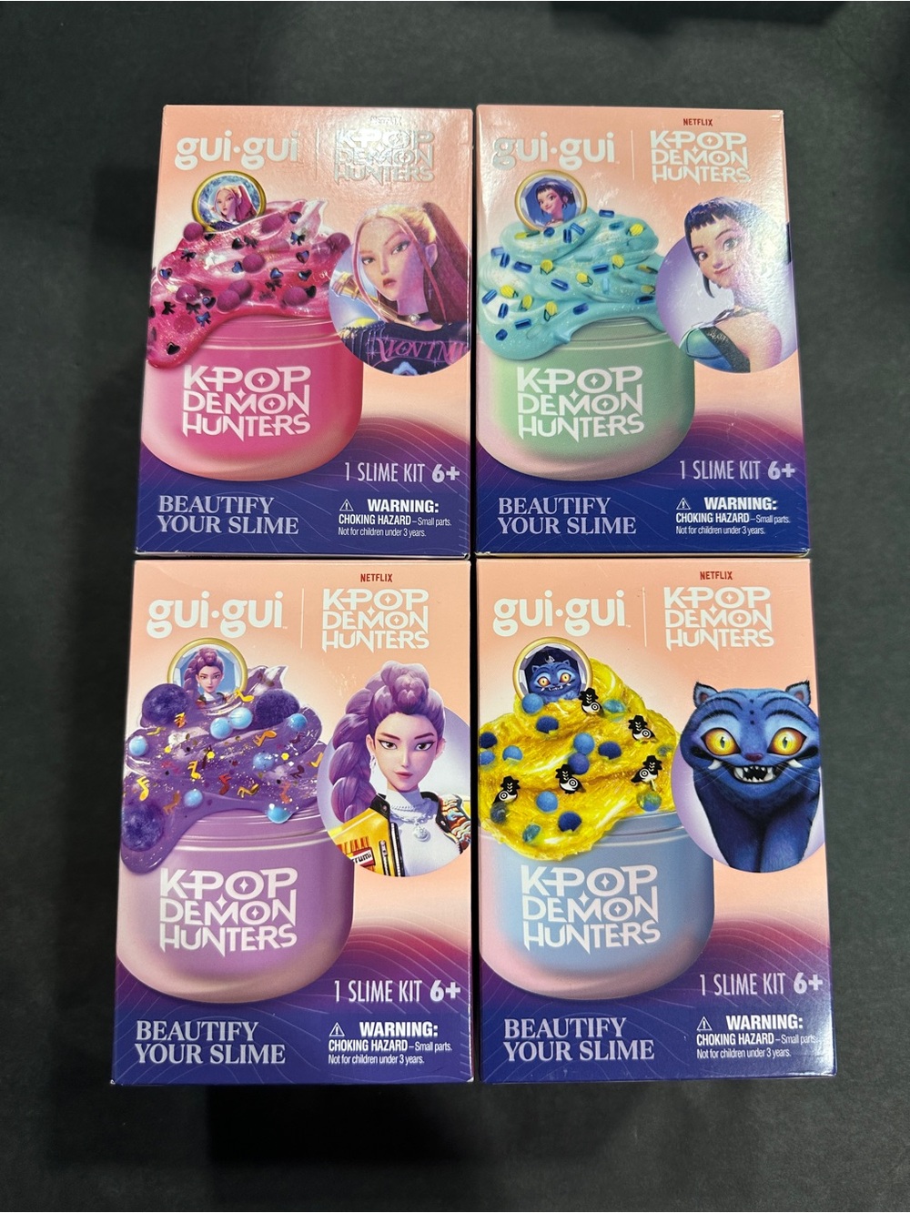 KPOP Demon Hunters Gui-Gui Slime Kits - Assorted Slimes - Lot of 4